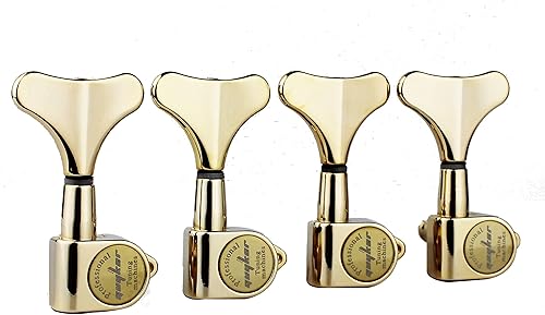 Miniatura 14 de Guyker Afinadores de bajo de guitarra (4 para la derecha) – Cabezal de afinación sellado, clavijas de afinación selladas, repuesto de cabezal