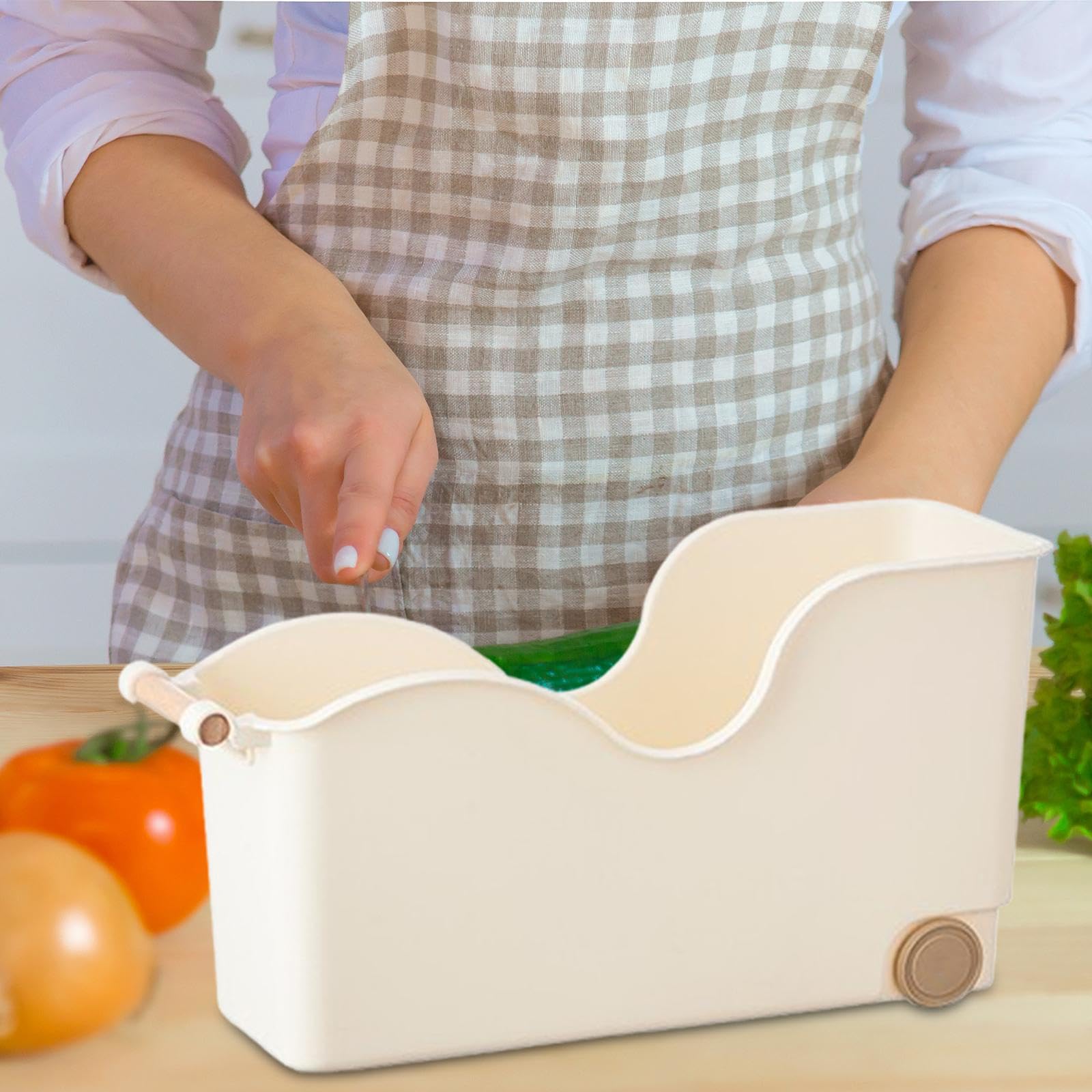 Bac De Rangement Avec Roulettes Pour Cuisine - Plastique Blanc, Plusieurs Tailles (S/L, Bas/haut) - Pour Placard, Sous évier, Salle De Bain