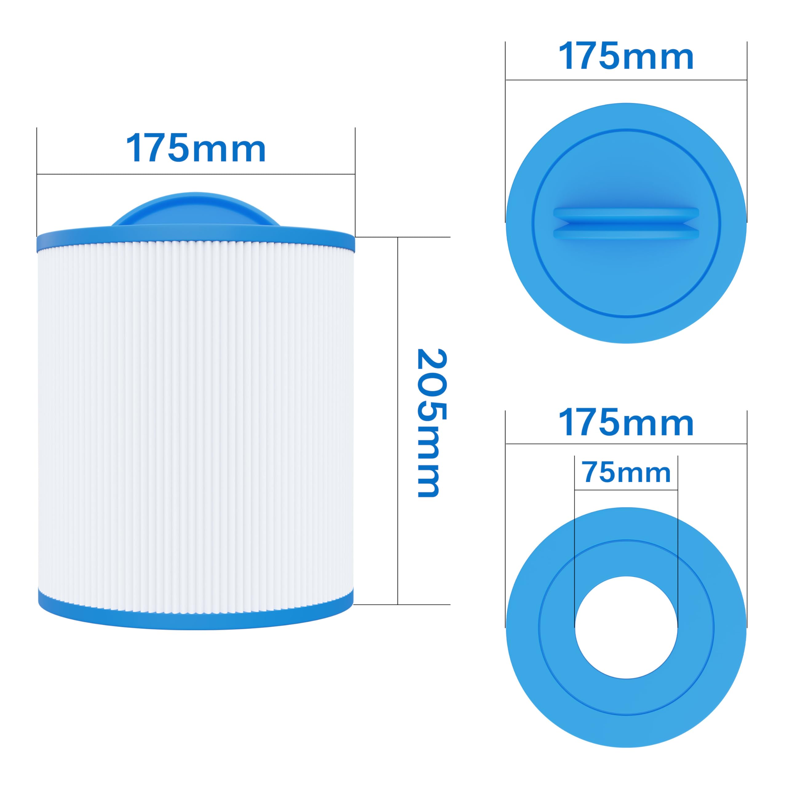 Cartouche Filtrante Compatible avec Filtrinov FB12 pour Piscine, 2 Paquets