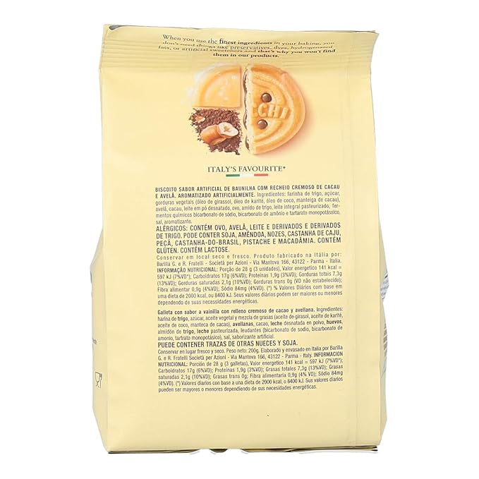 Mulino Bianco Galletas Rellenas de Crema de Avellana Paquete de 3 miniatura 3