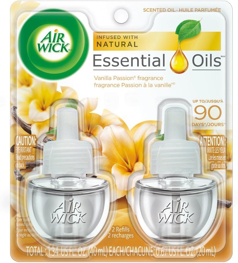 Air Wick Scented Oil 2 Refills, Cold Stone Creamery Vanilla Bean , (2X0.67oz), Air Freshener