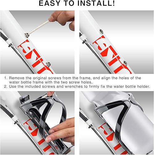 Miniatura 5 de AIOUIERSCN Portabotellas para bicicleta, jaulas para botellas de agua, soportes ligeros para botellas, soporte para botellas para bicicletas de