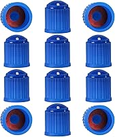 Vista 7 de La versión mejorada tiene tapas de vástago de válvula de neumático con anillo de sellado (12 piezas, negro)