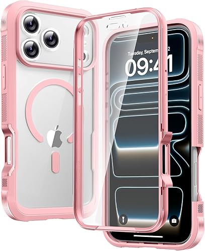 Miniatura 22 de Diaclara Funda magnética diseñada para iPhone Air, protector de pantalla de cuerpo completo, compatible con MagSafe, funda militar a prueba de Azul