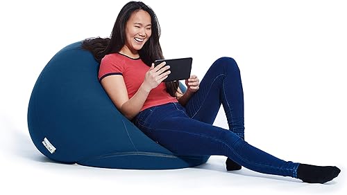 Yogibo Pod X - Puf pequeño para adultos y adolescentes con relleno, suave, afelpado, cómodo, sensorial, funda lavable, color pastel