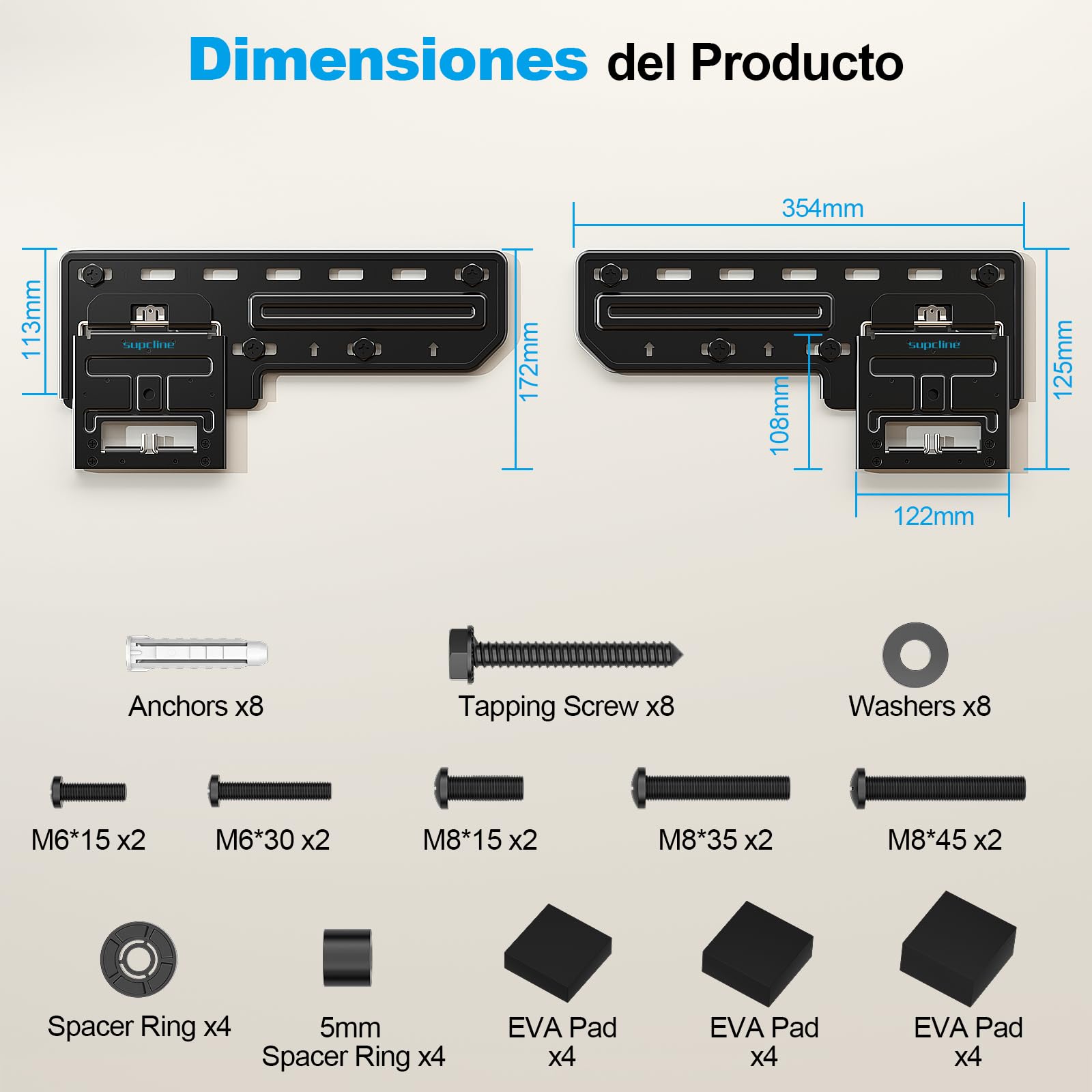 Soporte Pared Ultra Delgado 42-100" TV Plana/Marco, Soporta hasta 80KG | Solo 0.3 Pulgadas de Perfil bajo Plano a Pared, Soporte de TV de Micro Hueco