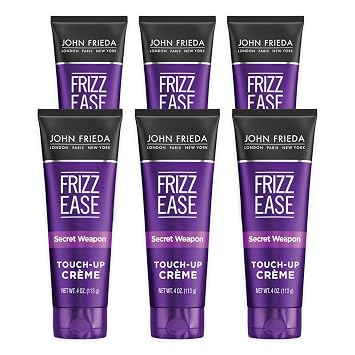 John Frieda Frizz Ease Secret Weapon Touch-Up Creme, Anti-Frizz Finishing Cream, Helps to Calm and Smooth Frizz-prone Hair, 4 Ounce, 6-pack