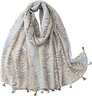 [FASELE] ストール マフラー 大判 柔らか 肌触り ふんわり ボヘミアン風 爽やか 清新 綿麻風 冷房対策 日焼け対策 UVカット 薄手 温度差対策 コーデ 誕生日 母の日 プレゼント 贈り物 ギフト オールシーズン おしゃれ 旅行 海辺 ビーチ