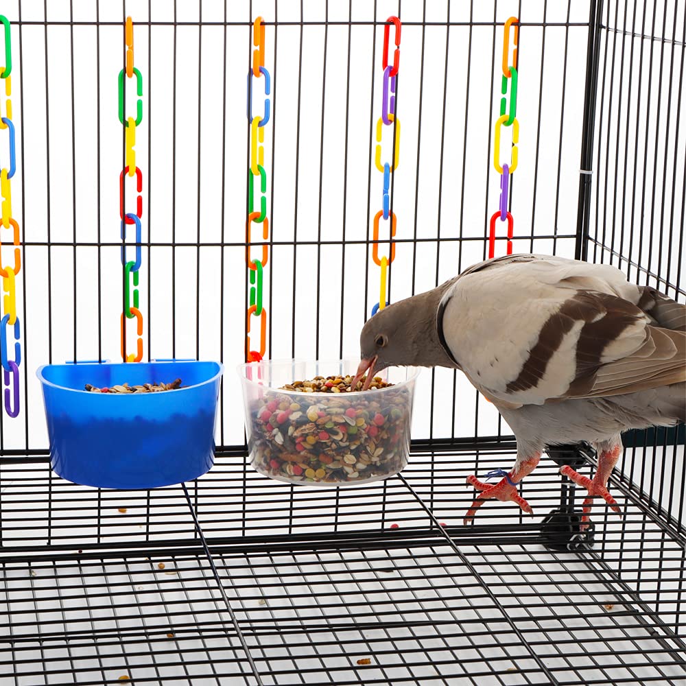30x Vogel-Futterspender Aus Kunststoff – Praktische Käfigschalen Zum Aufhängen Für Vögel, Hühner, Hasen & Kleintiere