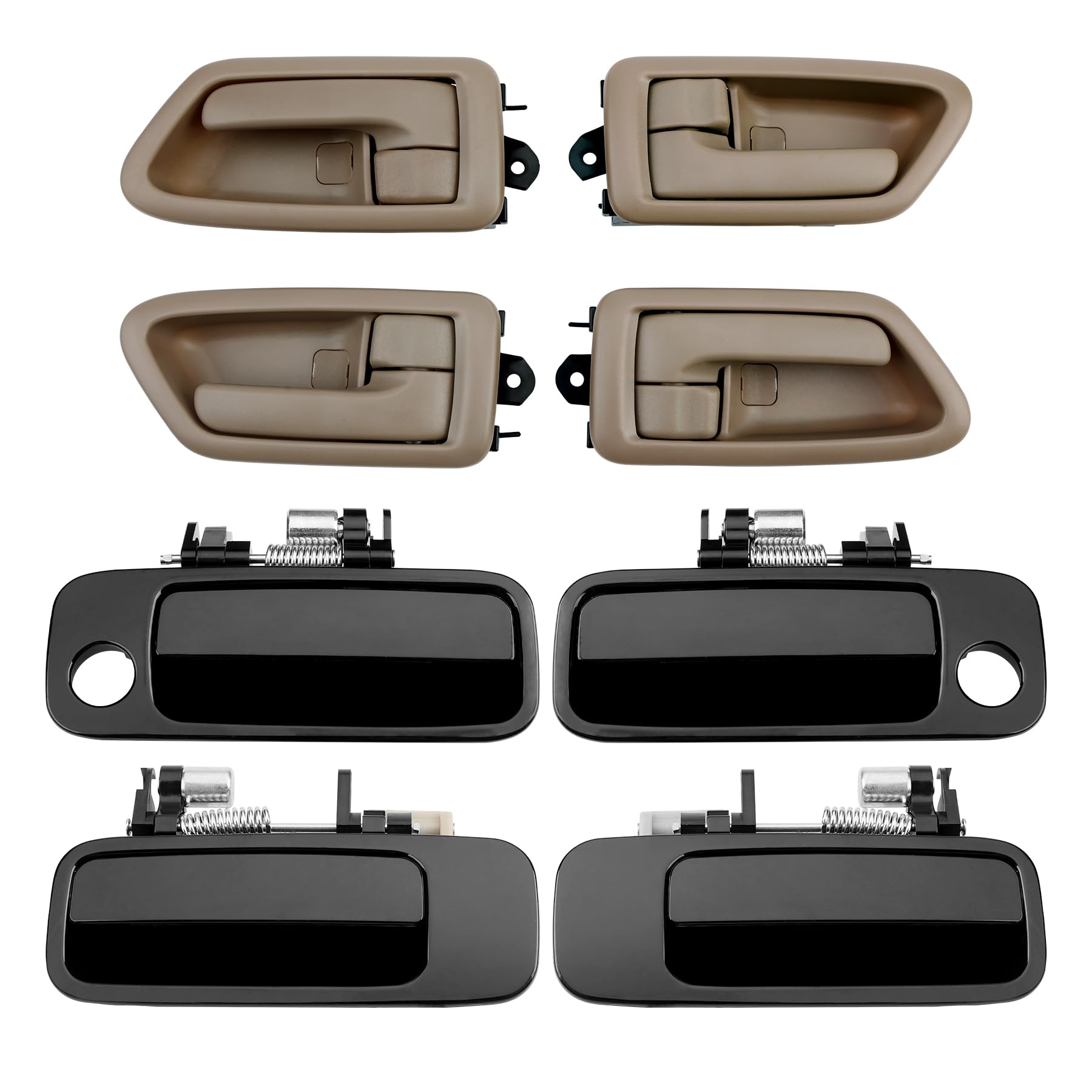 【camry】3点セット Gledewen Exterior & Interior Door Handle Set, Beige, Compatible