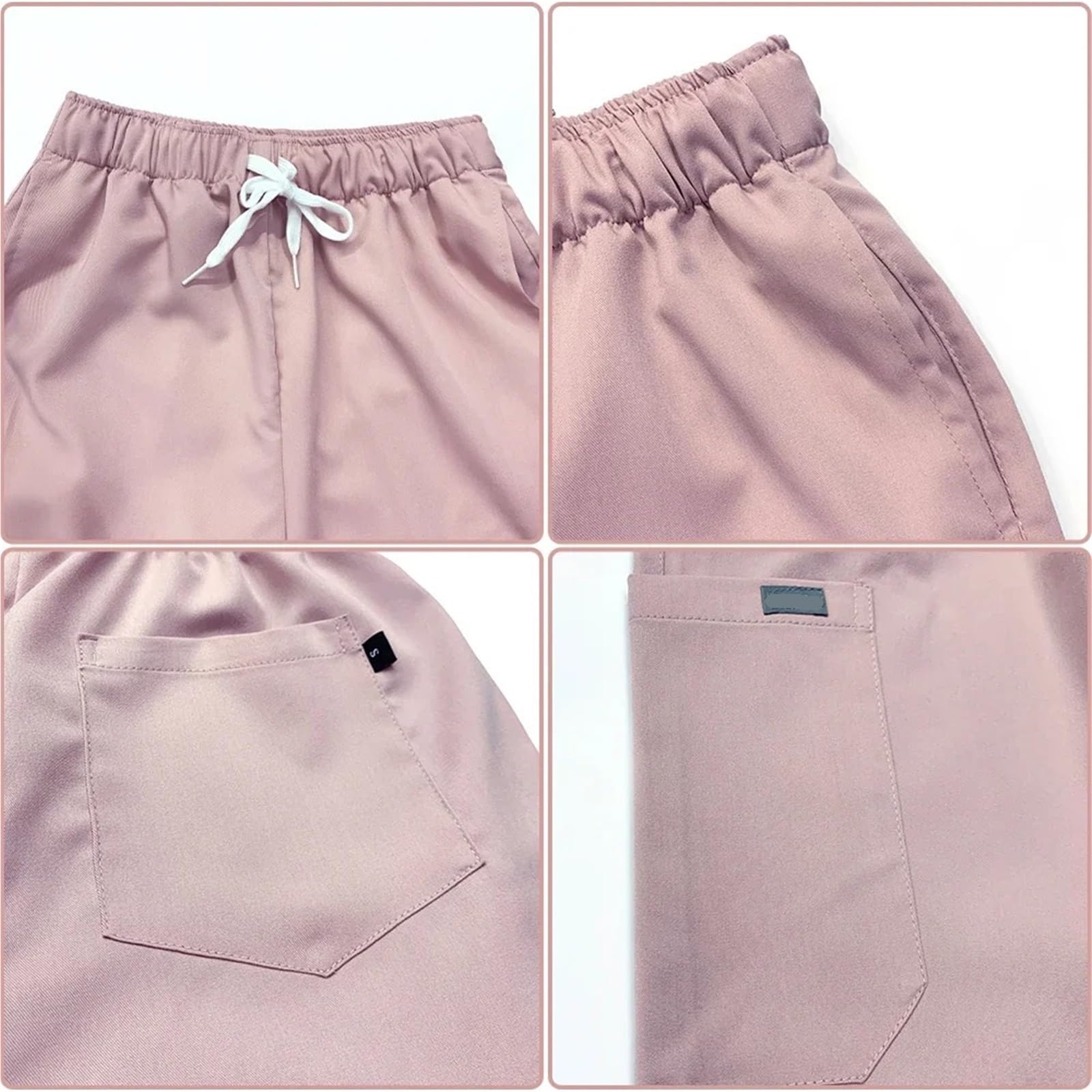 Uniforme Sanitario Mujer Women Jogger Sets Pair Multicolour Suits Uniforms Short Sleeve V-Neck Tops Pocket Pants Set