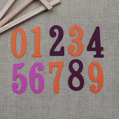 Miniatura 6 de Troqueles de corte para hacer tarjetas, números 0-9, troqueles de corte de metal, álbumes de recortes, cumpleaños, manualidades, troqueles de 2