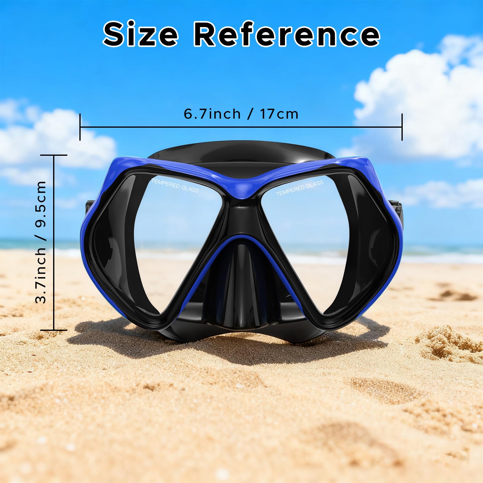 Erwachsene Tauchmaske, Schnorchel-Tauchmaske, Schwimmbrille mit Nasenabdeckung, Panorama-HD-gehärtetes Glas, Tauchen, Schwimmen, Schnorcheln, Ausrüstung, Freitauchen, kein Auslaufen, Anti-Beschlag