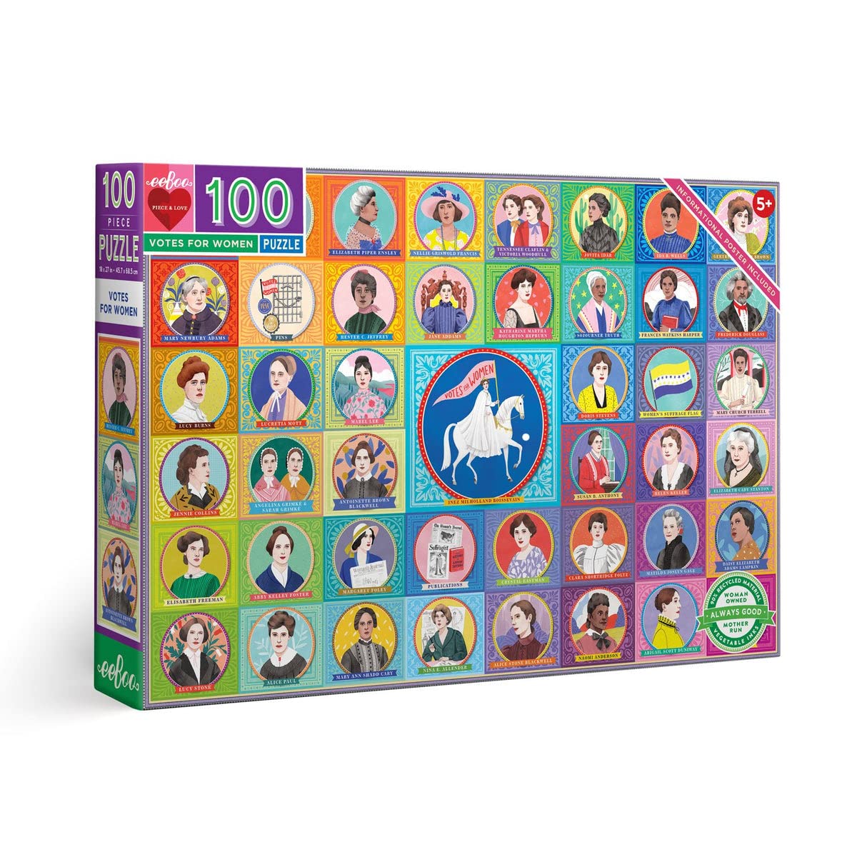 Votes for Women 100 Piece Puzzle, Perfect Project for Little Hands, Aids in Development o…