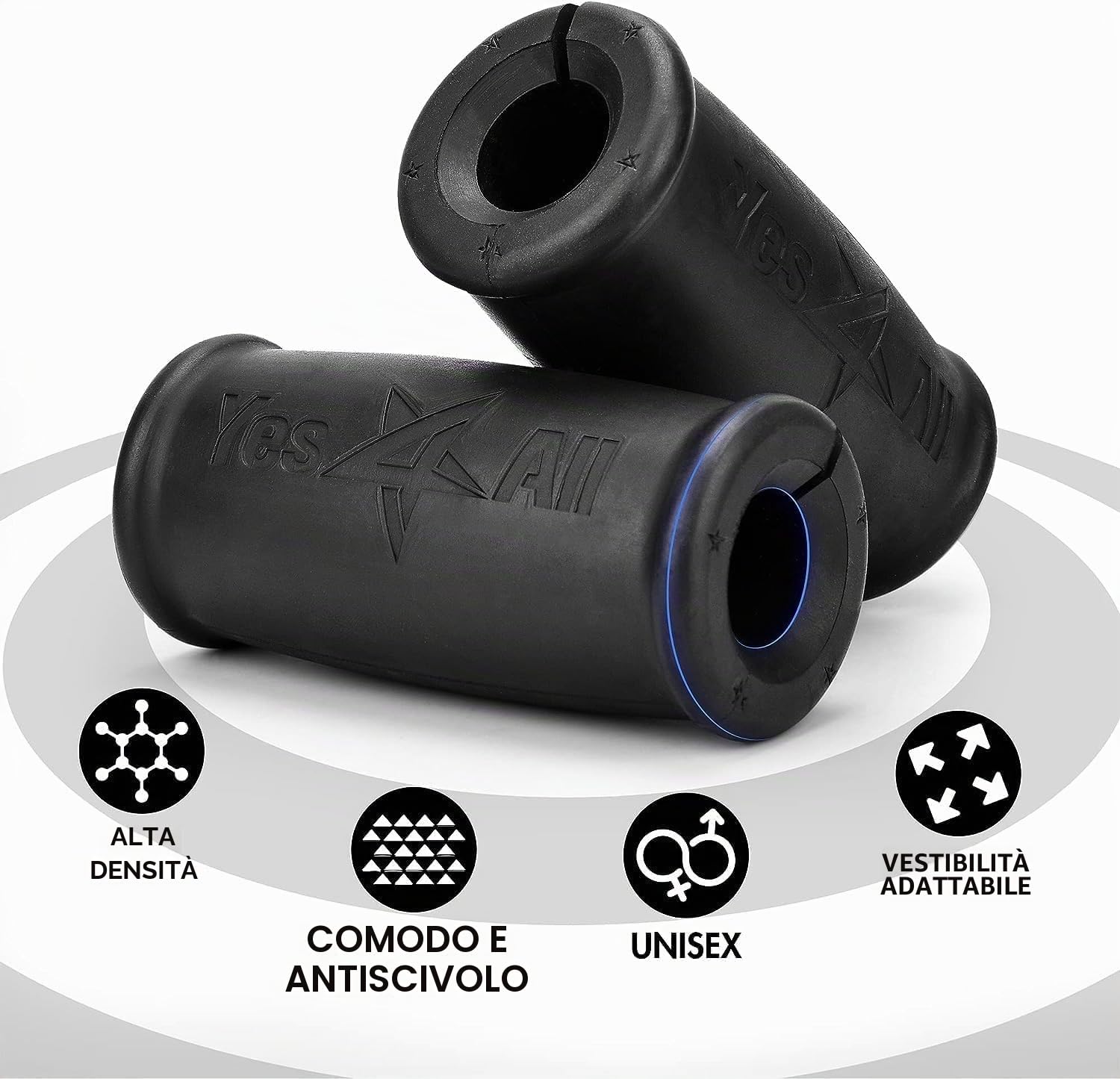 Yes4All Grip per Bilancieri e Manubri ( Diametro esterno 5,6cm) - Impugnatura Spessa per Allenamento di Bicipiti, Tricipiti e Braccia