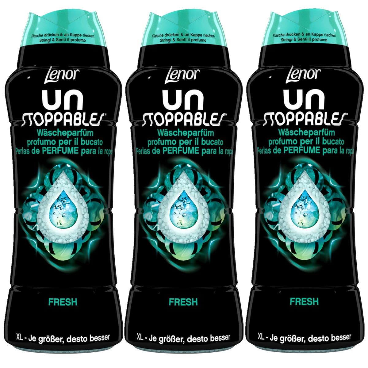 Lenor Unstoppables Fresh Perfume Beads for Clothes, 18 oz, Pack of 3