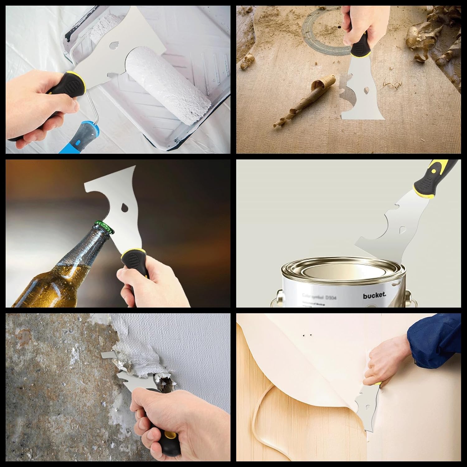 Set Di Coltelli Di Spatola per Stucco, Finitura Degli Strumenti per Cartongesso, Coltelli per Cartongesso per La Riparazione Del Muro(10 Pezzi)