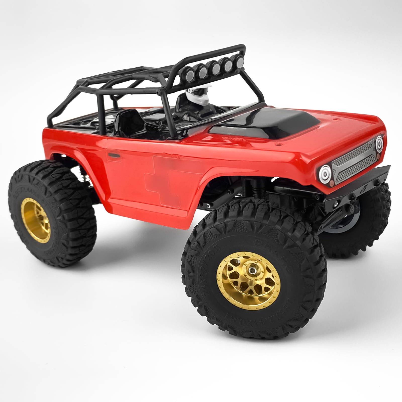 Beadlock - Set di 4 cerchi in ottone per Axial SCX24 TRX4M FCX24 Redcat Ascent 18 1/24 1/18 RC Crawler Car Upgrade Parts