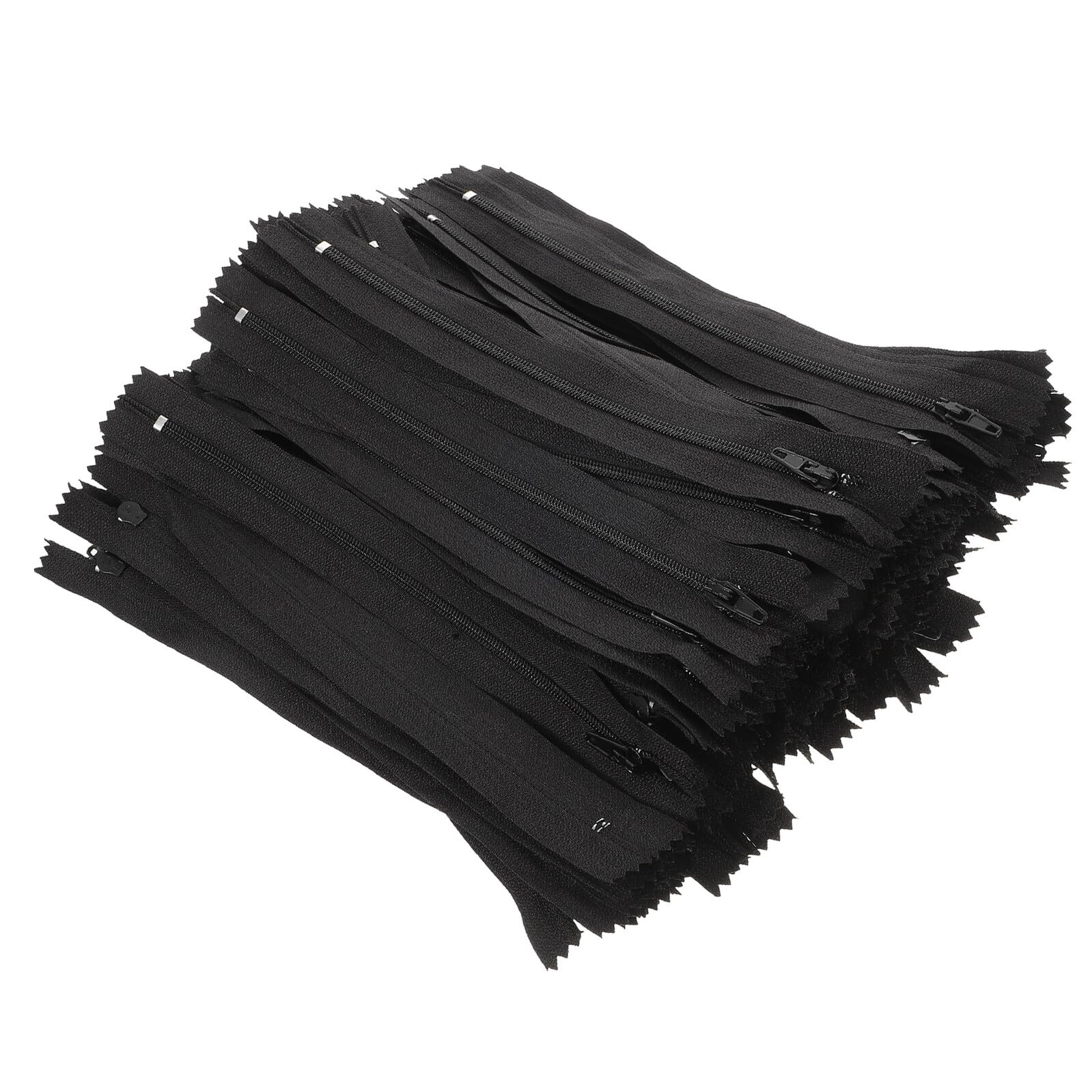 Fermeture Éclair Invisible en Nylon Noir 20cm, Lot de 200 Pièces