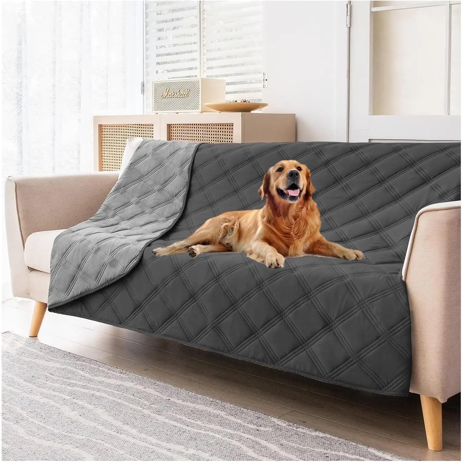 Sofa Cover Waterproof Sofa Cover for Living Room Thick Washable Furniture Blanket to Protect Couches(Color4,82x82 in(208x208cm))