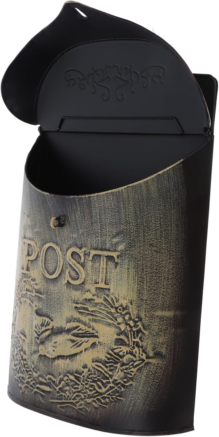 Vintage Letter Box Mailbox Wall Mount Retro Style Mailbox Ornament for Home and Office