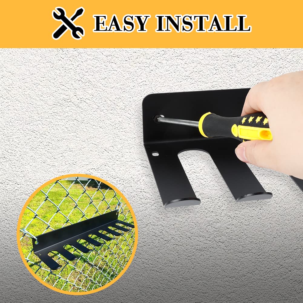 Baseball Bat Wall Mount 2 PCS Baseball Wall Mount - Holds 12 Bats, Black Iron Bat Rack For Garage Bat Holder - View #12