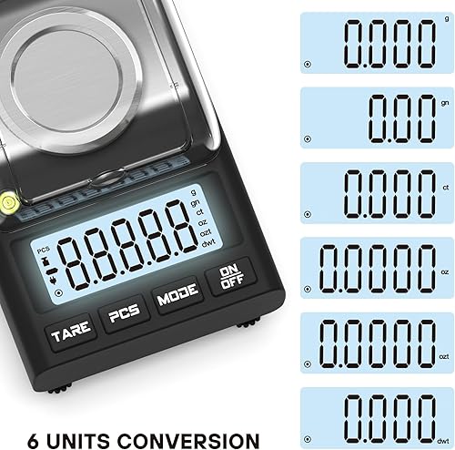 Miniatura 5 de WEIGHTMAN Báscula de miligramo de 3.53 oz x 0.00 oz, escala de mg con peso de calibración de 1.76 oz y accesorios, báscula de polvo para recargar