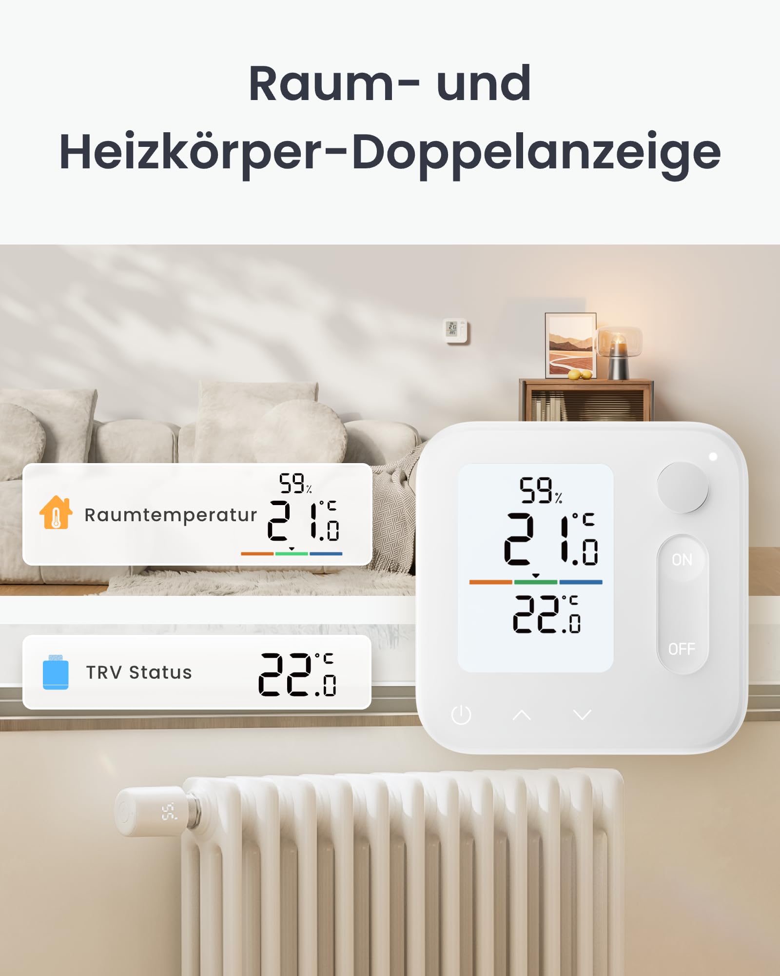 SwitchBot Smart Heizkörperthermostat-Panel Combo Bundle WLAN CO2-Melder, CO2 Messgerät mit IP65 Thermometer Hygrometer