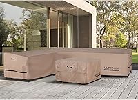 Vista 6 de ULTCOVER Funda impermeable para sofá de patio en forma de L, orientada a la izquierda, para muebles modulares de 6 plazas, 85 pulgadas de ancho