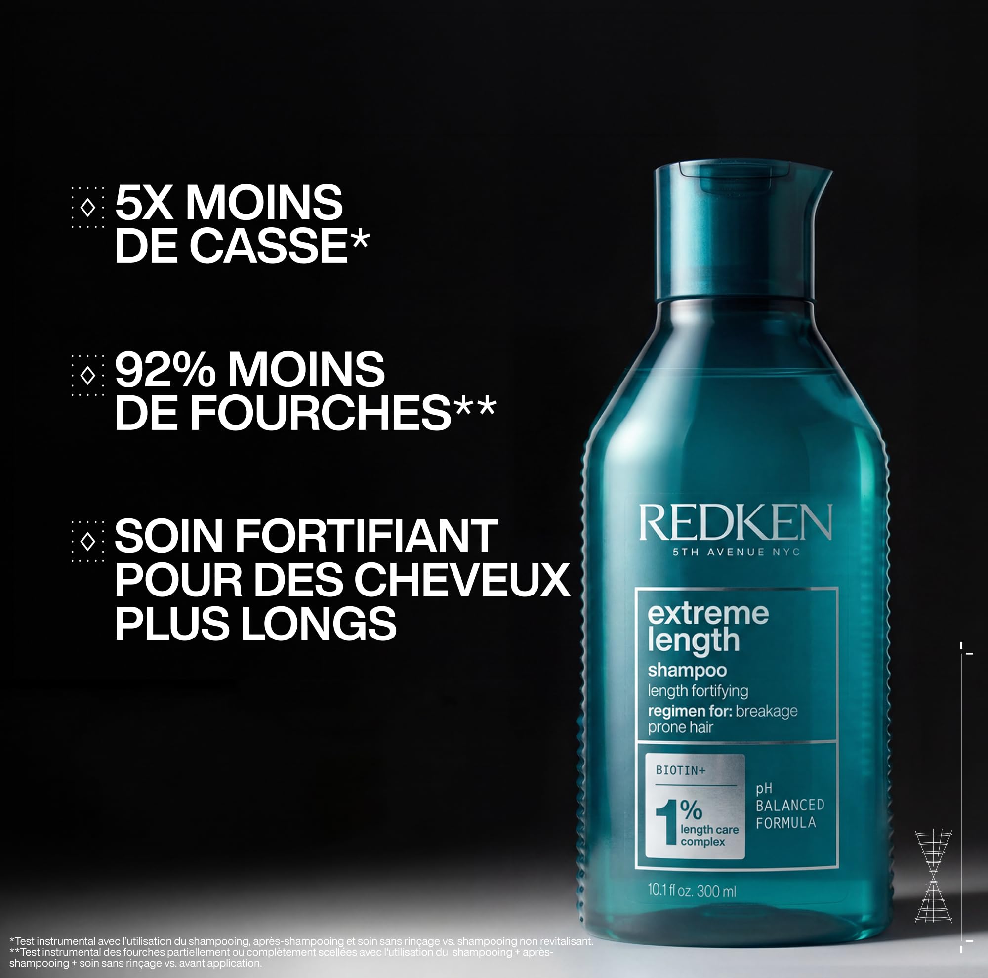 Redken Extreme Length E3460800 Szampon, Przezroczysty, 300 ml