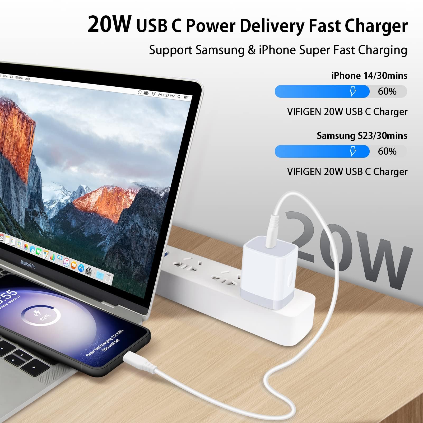 Fast Charging Block for Samsung Galaxy A16 5G/A15 5G/A14/A55/A35/A56/A54/A36/A26/A13/A53/S25 Ultra/S24 FE/S23/S22/S21/Z Fold 6/Z Flip 6,USB Type C Power Brick for iPhone 16 Pro Max/15/14/13/12,Pixel 9