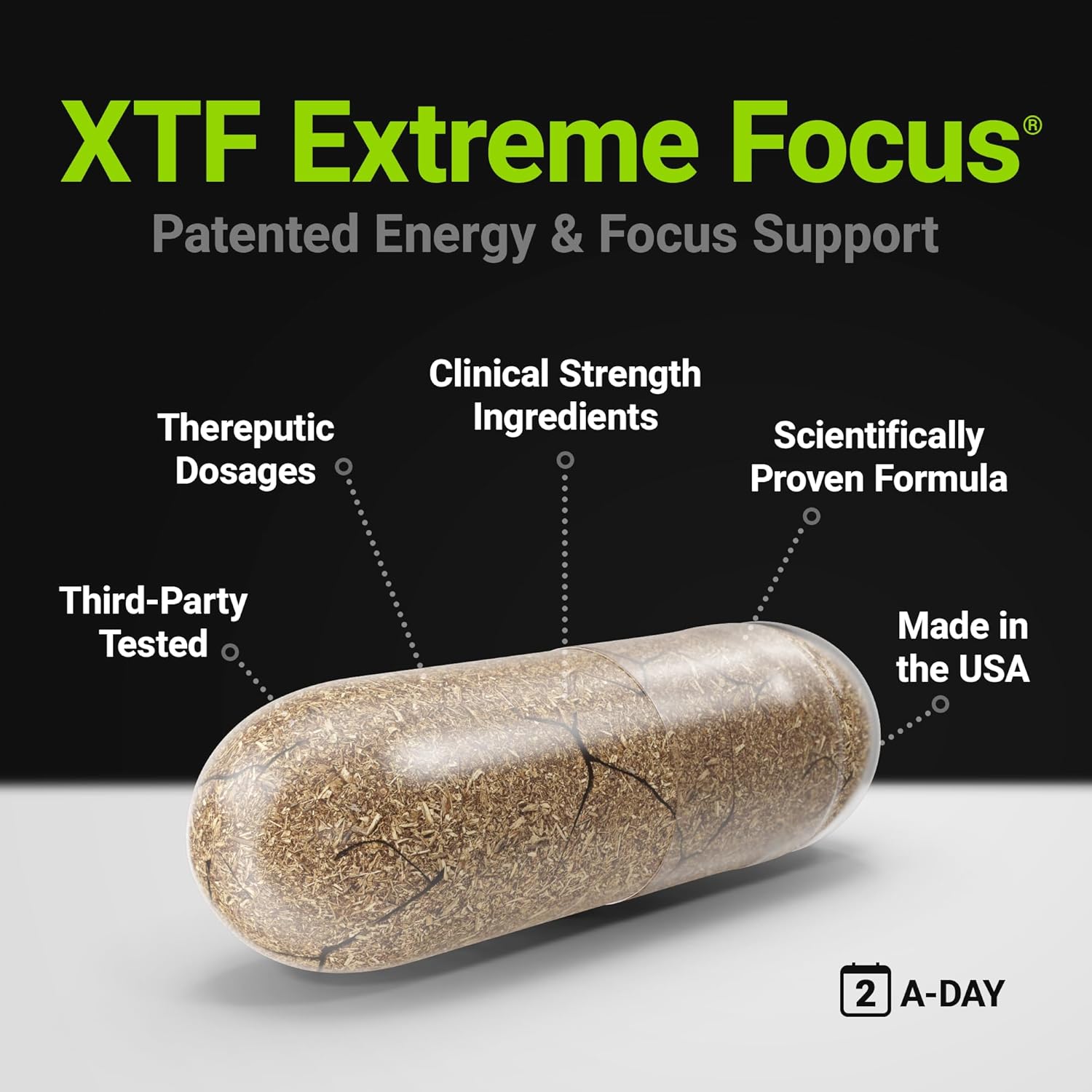Procera XTF - Perfect Study Aid - Immediate Results - Improved Focus & Memory Retention - Increased Oxygen & Blood Flow - Mental Clarity - Energy Boost - Slow Cognitive Decline - 40 Count