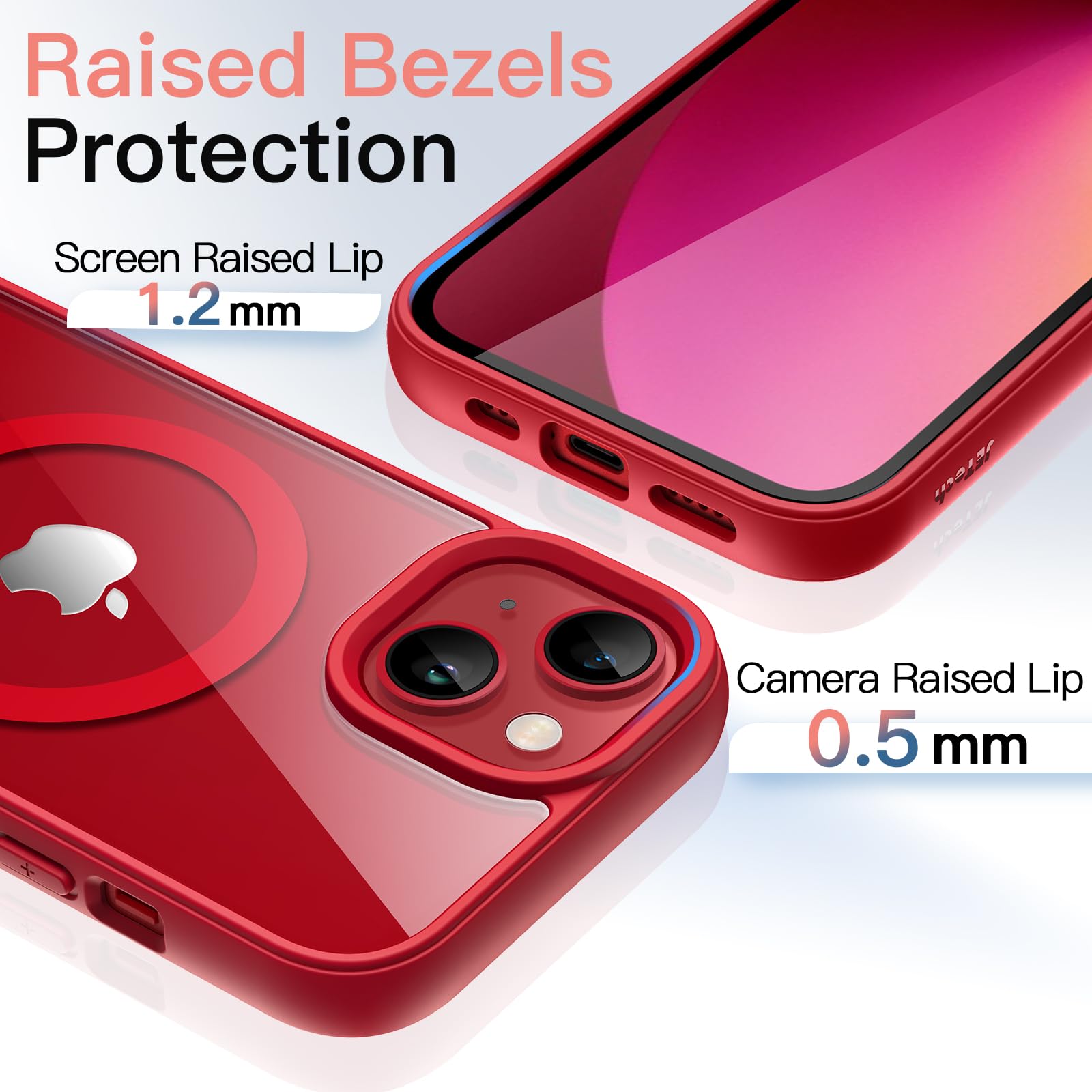 ☆ iPhone13ケース 6.1インチ TPU バンパーケース MagSafe Amazon.com: JETech Magnetic Case for iPhone 13 6.1-Inch Compatible