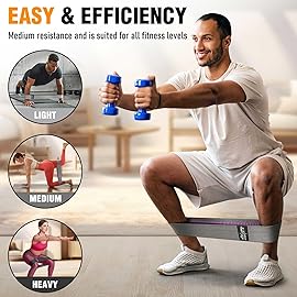 Fabric Resistance Bands for Working Out - Exercise Bands for Women and Men, Booty Bands for Legs and Glute, Yoga, Pilates, Rehab, Fitness and Home Workout