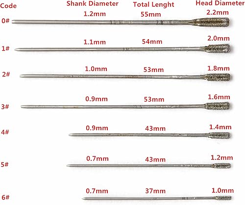 Miniatura 5 de JINGLING - Juego de 20 brocas de micro diamante de 0047in