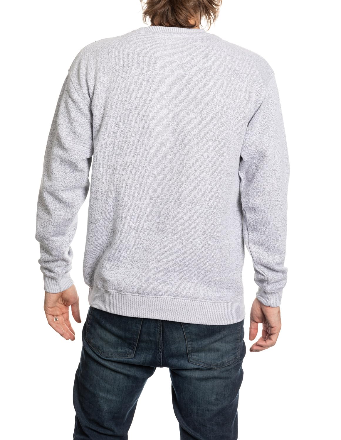 Calhoun NHL Surf & Skate Unisex Cabin Crew Neck Sweater with Premium Cotton Blend & Frayed Team Logo Crest (Detroit Red Wings, XX-Large)