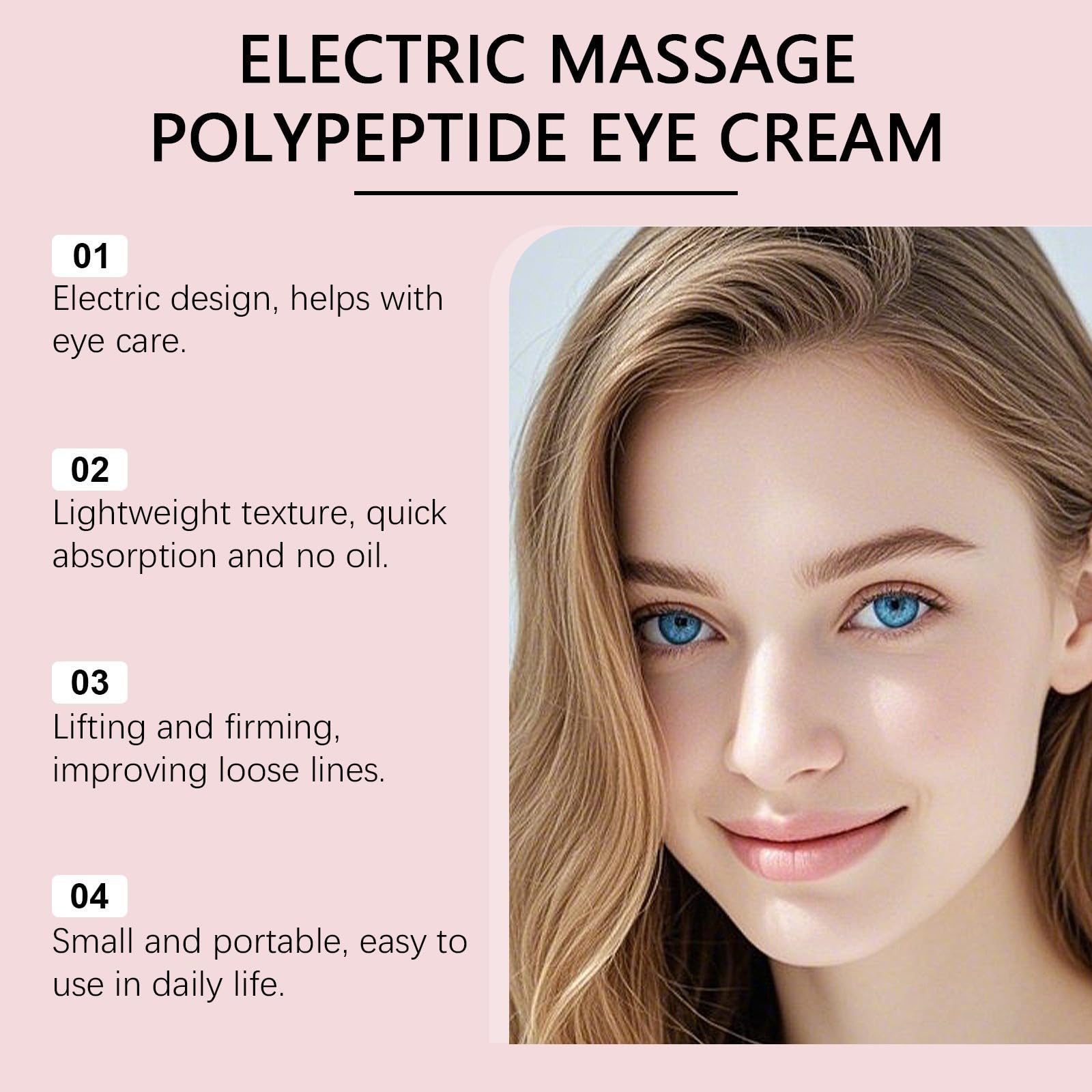 Crème contour des yeux à massage électrique :pour les yeux fermes et lisses