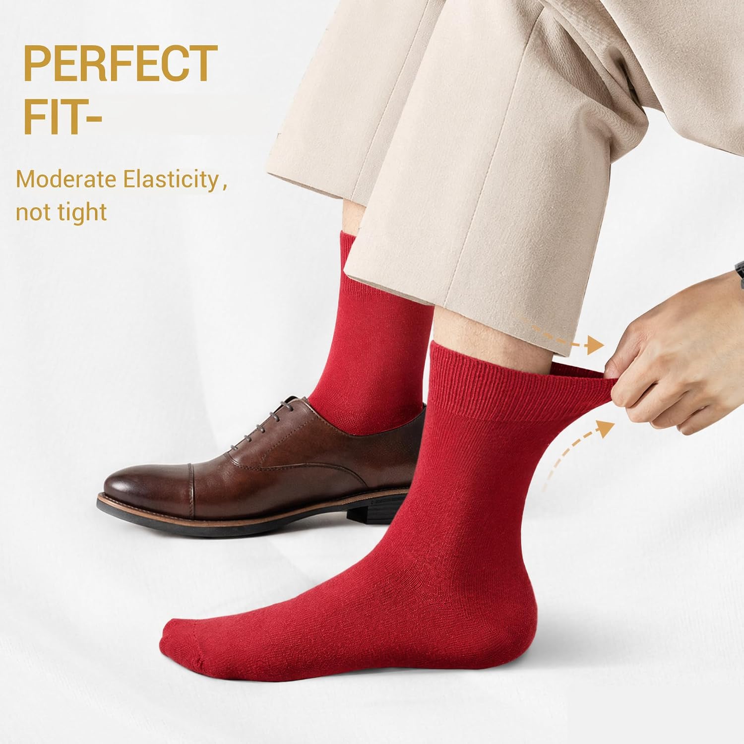 Men's dress socks 10 Pairs Classic Cotton Solid Premium Business crew Socks Office Soft Comfortable Black Socks 9-15