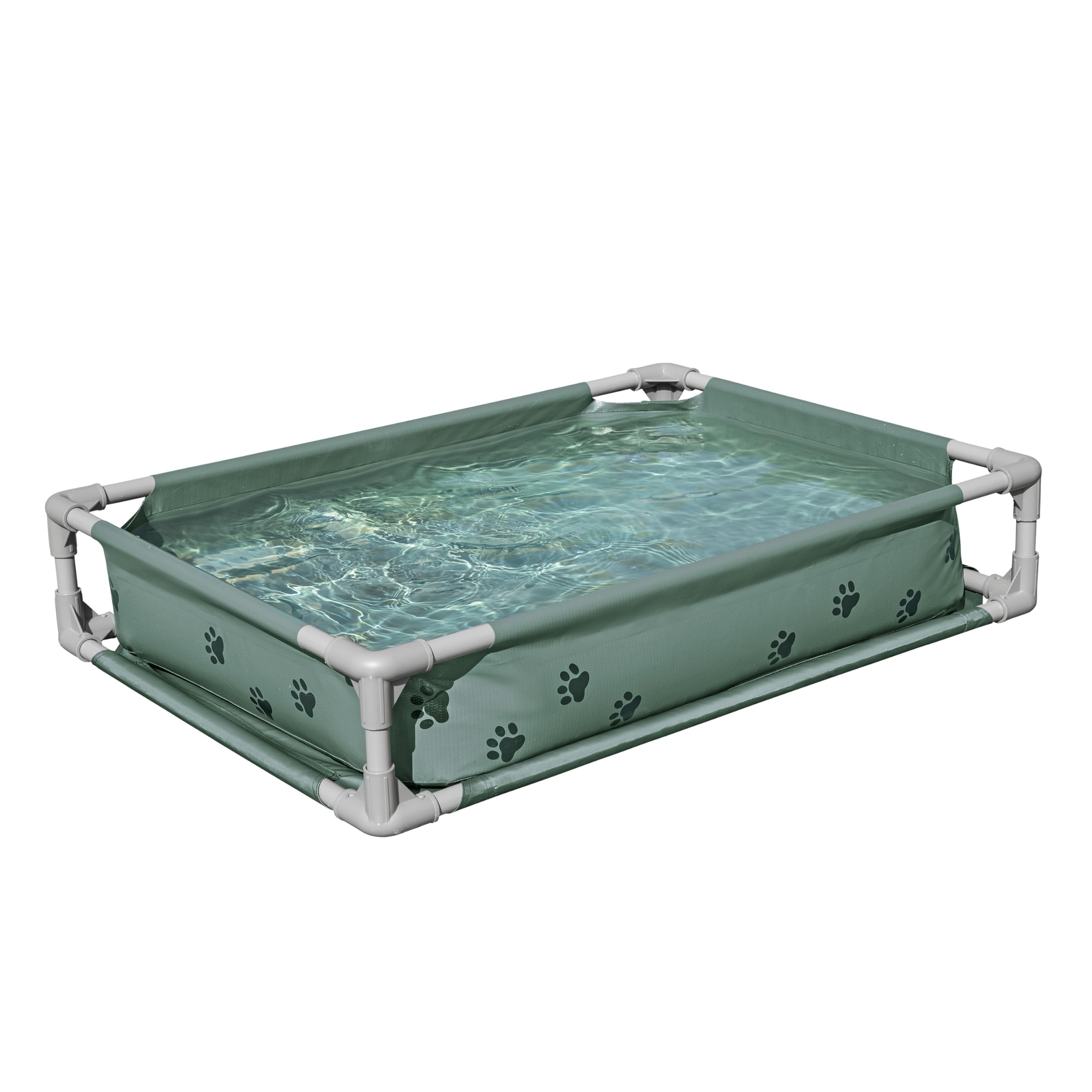 Bestway My First Frame Pool Haustier 2in1 Hundepool & erhöhtes Hunde Bett 102x74x20 cm, 130 L, TriTech Stahlrahmen, faltbar, Kratzfest, schneller Aufbau, Outdoor Haustierpool
