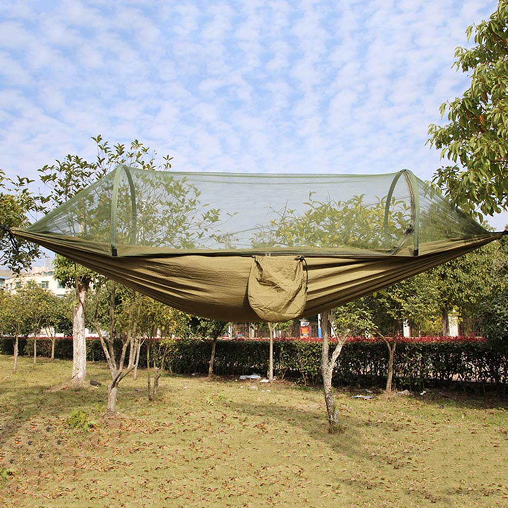 Camping Hammock with Mosquito Net with Tree Straps Pop-Up Swing Sleeping Hammock Tent for Hiking Travel Outdoor Backyard Backpacking