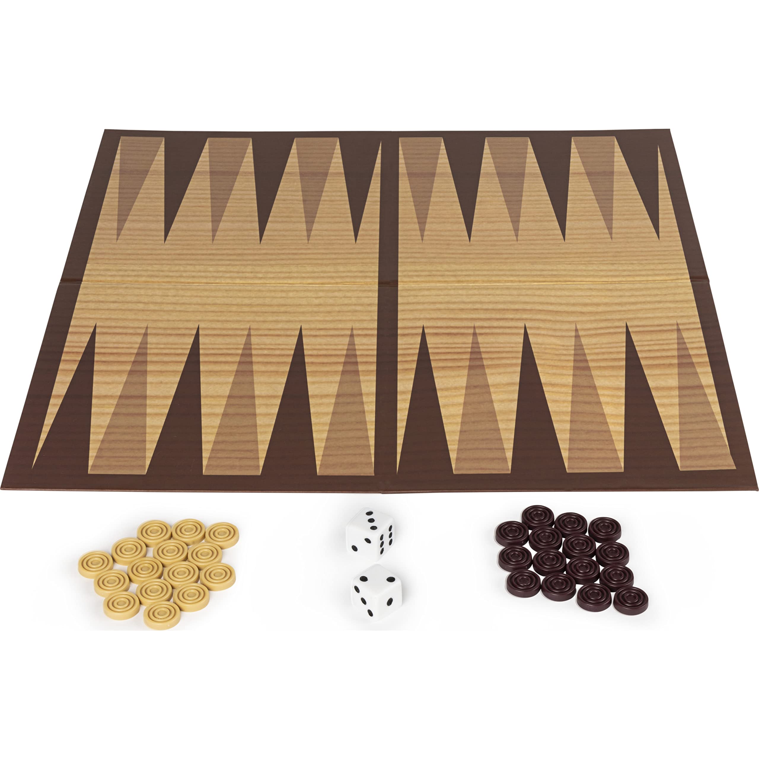 Cardinal Games Gioco Del Backgammon Classico - Versione Gold E Black - Spin Master Games - Per Serate In Famiglia E Con Amici