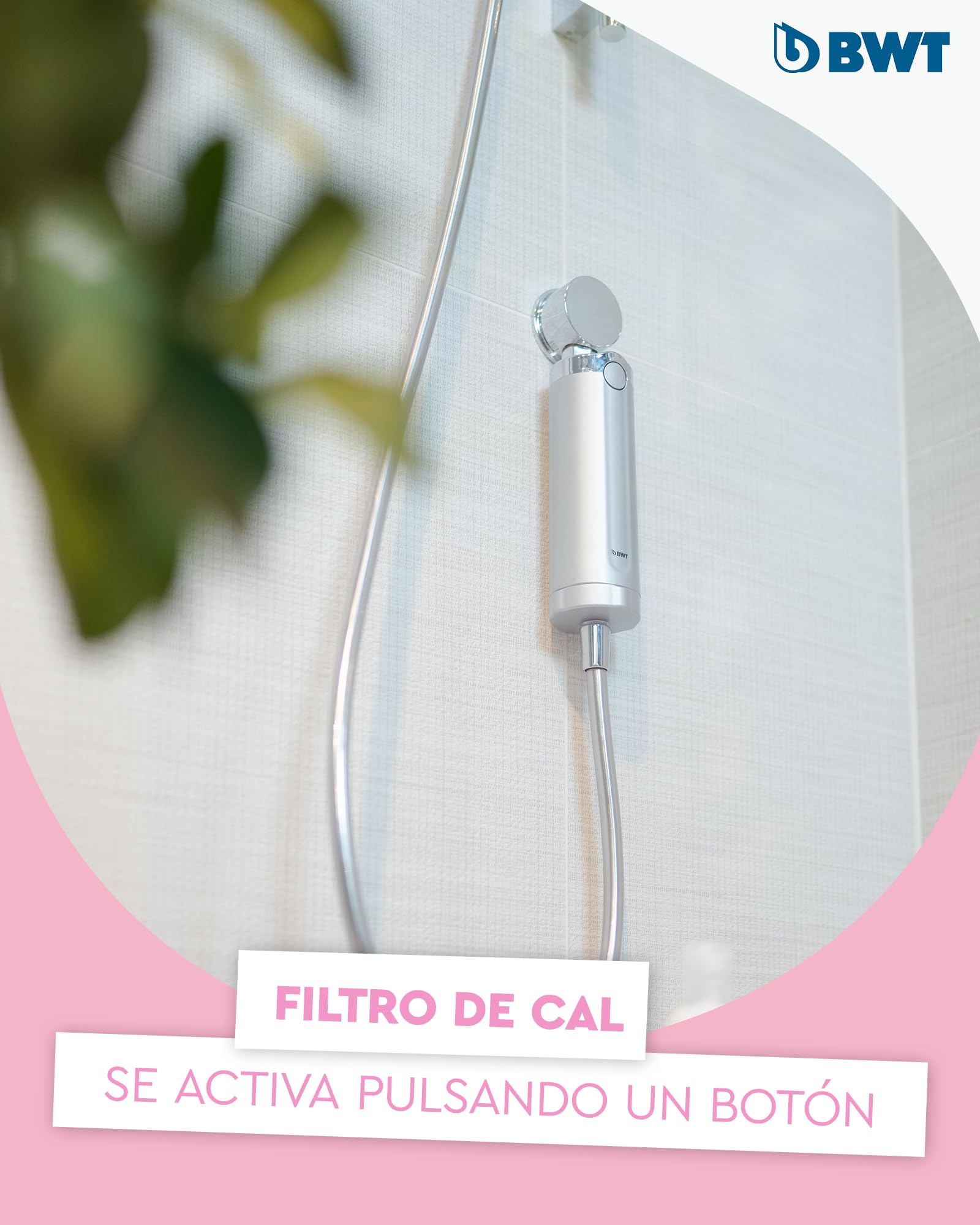 BWT Sistema de filtrado antical Quick & Clean con 1 cartucho filtrante | Protección antical en el baño | Filtro de ducha en línea Filtro de agua | Automontaje | Para grifería, cristal y azulejos