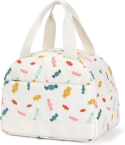 Miniatura 34 de Lonchera para mujer, bolsa de almuerzo aislada a prueba de fugas, bonita lonchera con gran capacidad, contenedor de almuerzo para el