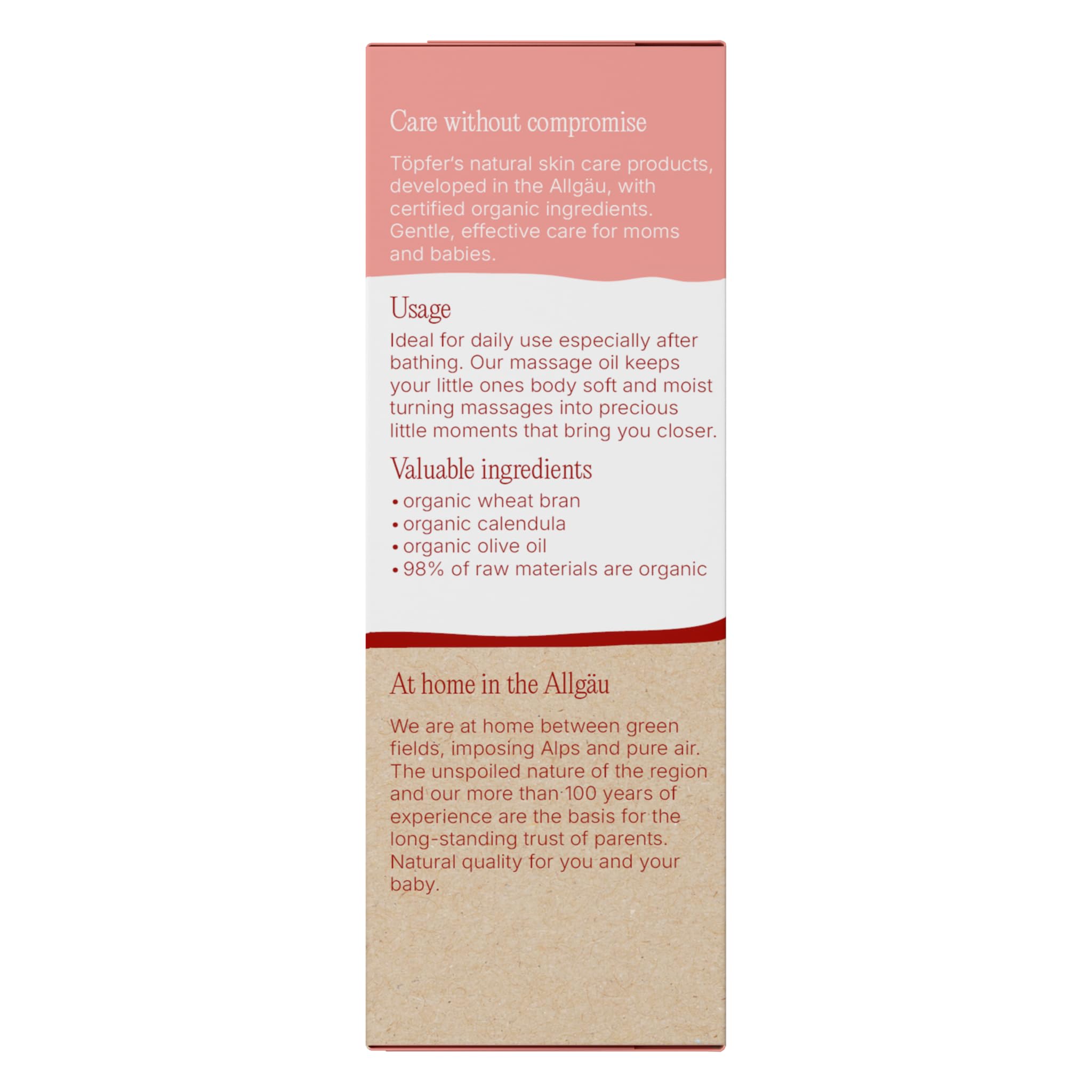 Töpfer Babycare Pflege- & Massageöl – tägliche Hautpflege & sanfte Massage – mit Bio-Olivenöl – dermatologisch getestet – 6x100ml
