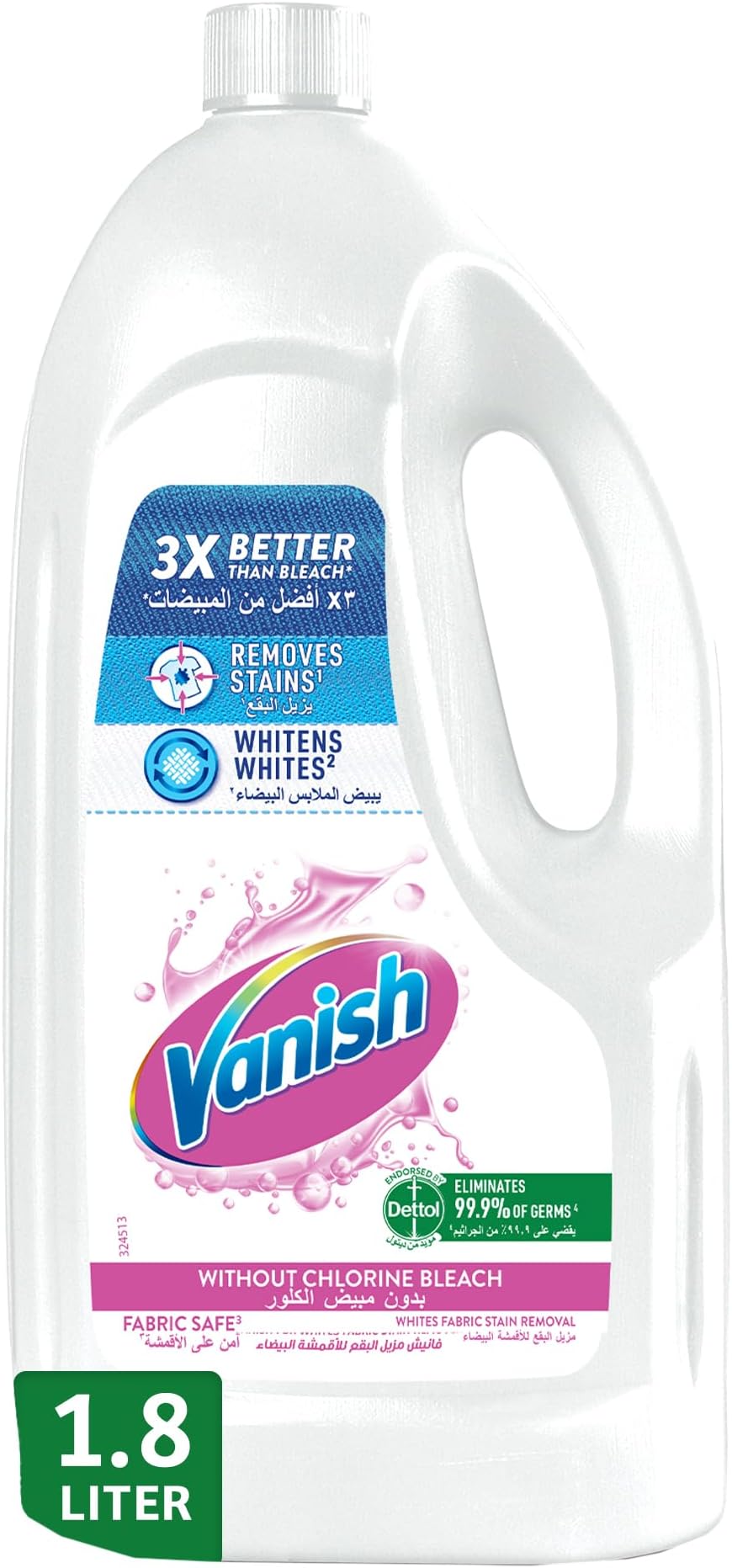 Liquid Fabric Stain Remover 1.8L for White clothes