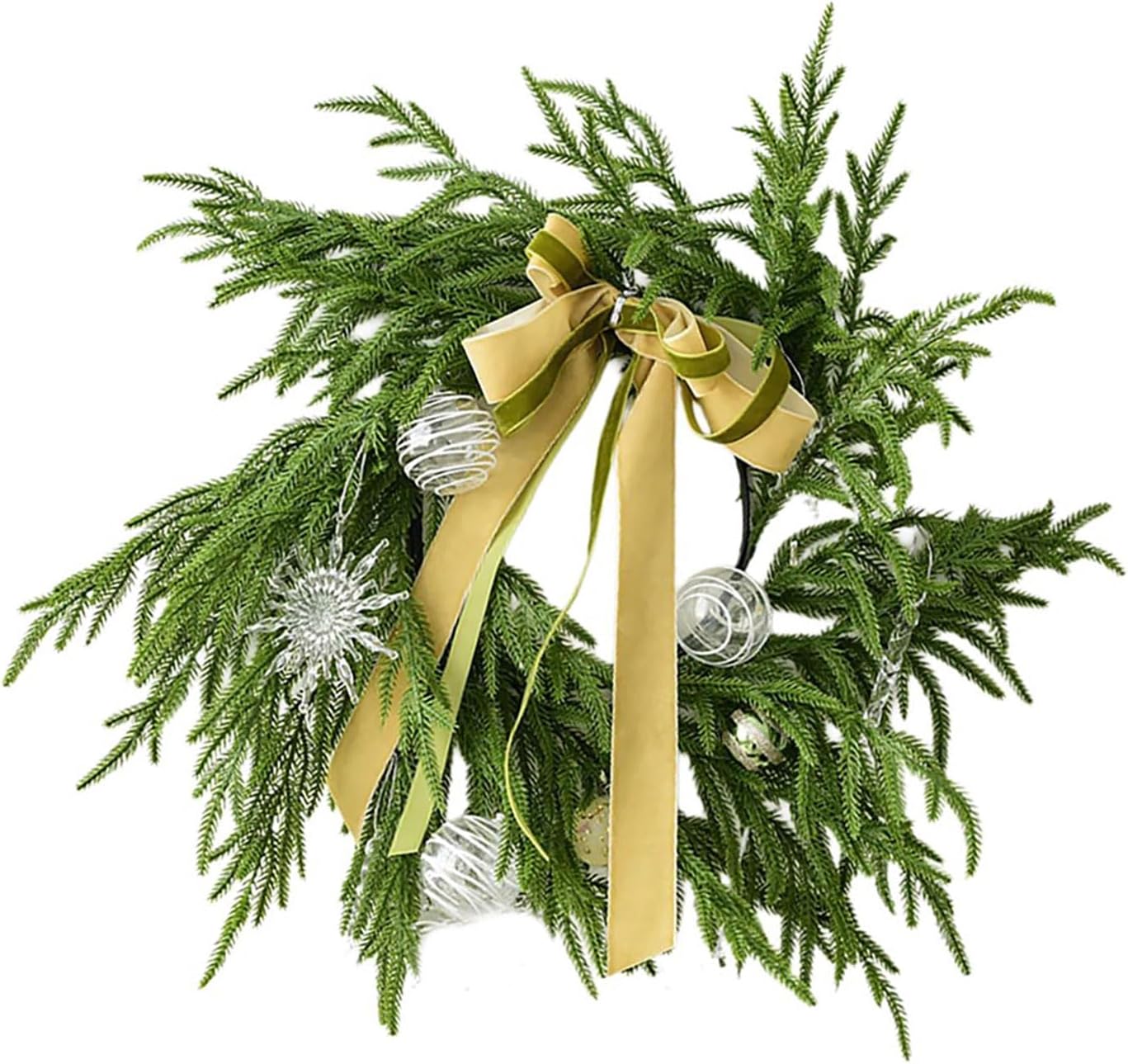 Velvets Bows Wreath Pendant Handmade Garlands Pendant For Christmas Tree Seasonal Home Decoration Party Supplies