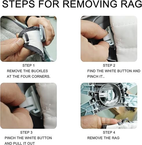 Miniatura 3 de EZ SPARES X-Type - Trapeador de microfibra para suelo de madera dura, 3 almohadillas de repuesto para trapeador de microfibra, lavado a mano libre,