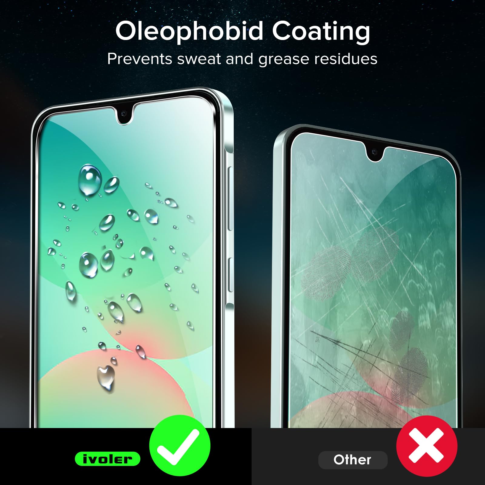 iVoler Pellicola Vetro Temperato per Samsung Galaxy A26 5G, con Strumenti di Installazione, Pellicola Protettiva Anti Graffio, Durezza 9H, HD Trasparente, Senza Bolle, 2 Pezzi
