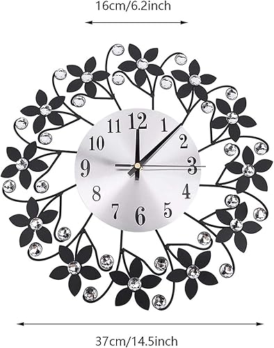 Miniatura 9 de Reloj de pared para decoración de sala de estar, moderno, 3D, silencioso, funciona con pilas, para dormitorio, cocina, oficina, decoración del