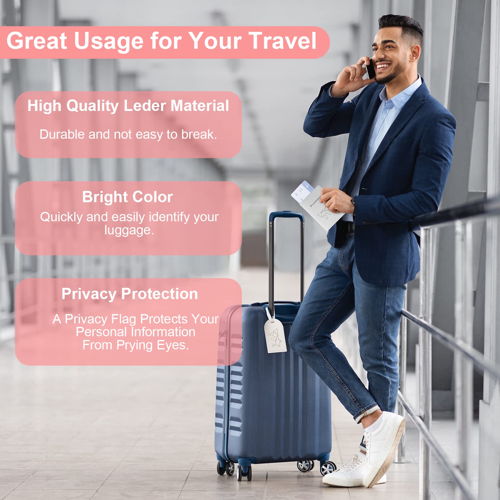 Couvertures De Passeport Et Étiquettes à Bagages, 2 X Protege Passeport